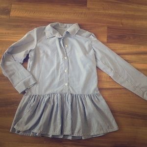 Blue & white striped dress